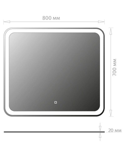 Комплект мебели белый глянец 80 см Onika Эвада 108058 + UM-COM80/1 + 208096