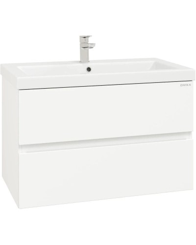 Комплект мебели белый глянец 80 см Onika Эвада 108058 + UM-COM80/1 + 208096