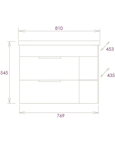 Комплект мебели дуб галифакс 81 см Onika Легран 108047 + 4640021065198 + 208092