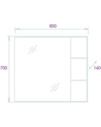 Комплект мебели дуб галифакс 81 см Onika Легран 108047 + 4640021065198 + 208092