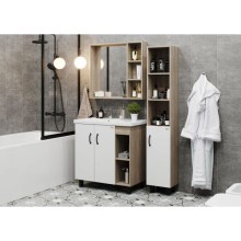 Комплект мебели дуб сонома/белый матовый 81 см Onika Тимбер 108045 + 4640021065198 + 208091