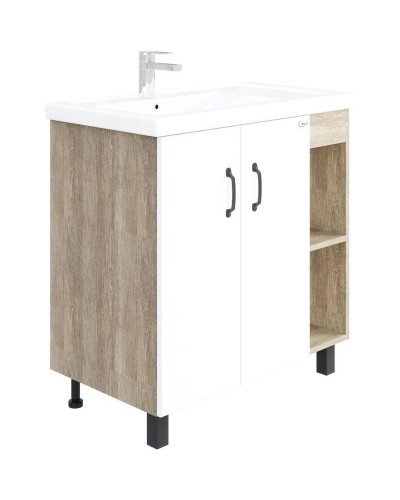 Комплект мебели дуб сонома/белый матовый 81 см Onika Тимбер 108045 + 4640021065198 + 208091