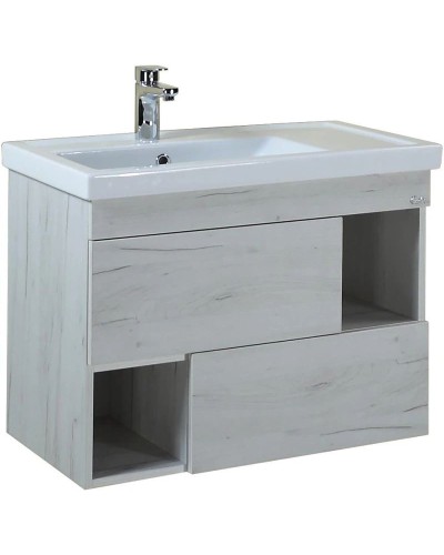 Комплект мебели дуб крафт белый 81 см Onika Санторини 108043 + 4640021065198 + 208089