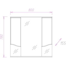 Комплект мебели белое дерево 81 см Onika Арно 108035 + 4620008198941 + 208085