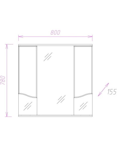 Комплект мебели белое дерево 81 см Onika Арно 108035 + 4620008198941 + 208085
