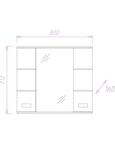 Комплект мебели белый глянец 81,3 см Onika Балтика 108023 + 1WH501524 + 208024