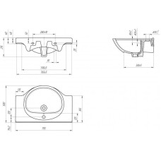 Комплект мебели белый глянец 79,5 см Onika Флорена 108021 + UM-ERI80/1 + 207802