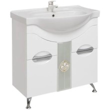 Комплект мебели белый глянец 79,5 см Onika Флорена 108021 + UM-ERI80/1 + 207802