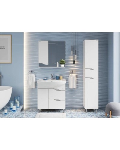 Комплект мебели белый глянец 76 см Onika Веронэлла 107514 + 4620008197470 + 207521