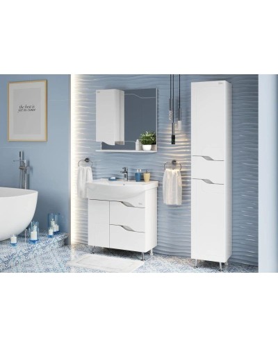 Комплект мебели белый глянец 76 см Onika Веронэлла 107514 + 4620008197470 + 207521