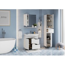 Комплект мебели белый глянец 76 см Onika Веронэлла 107514 + 4620008197470 + 207521