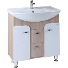 Комплект мебели белый глянец/ясень шимо 76 см Onika Стиль 107512 + 4620008197470 + 207519