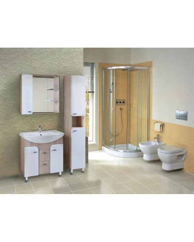 Комплект мебели белый глянец/ясень шимо 76 см Onika Стиль 107512 + 4620008197470 + 207519