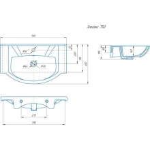 Комплект мебели венге луизиана/ясень шимо светлый 76 см Onika Гамма 107511 + 4620008197371 + 207518