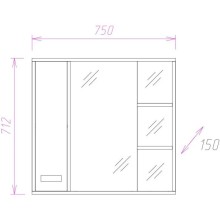 Комплект мебели венге луизиана/ясень шимо светлый 76 см Onika Гамма 107511 + 4620008197371 + 207518