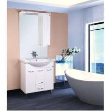 Комплект мебели белый глянец 76 см Onika Моника 107501 + 1WH110259 + 207507