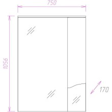 Комплект мебели белый глянец 76 см Onika Моника 107501 + 1WH110259 + 207507
