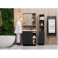 Комплект мебели дуб сонома/серый матовый 71 см Onika Тимбер 107057 + 4620008197746 + 207045