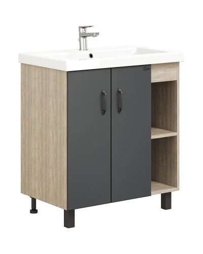 Комплект мебели дуб сонома/серый матовый 71 см Onika Тимбер 107057 + 4620008197746 + 207045