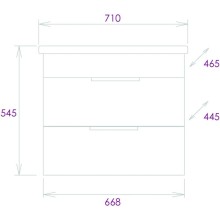 Комплект мебели дуб галифакс 71 см Onika Легран 107048 + 4620008197746 + 207036
