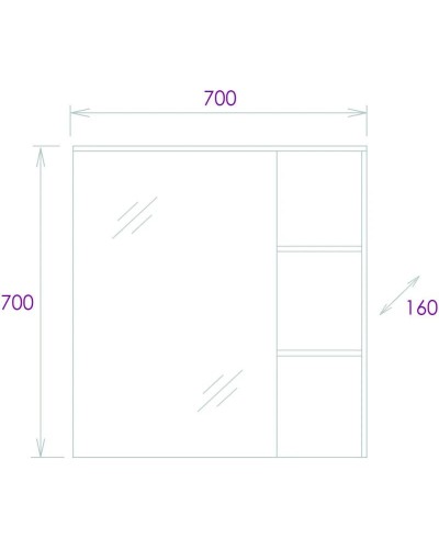 Комплект мебели дуб галифакс 71 см Onika Легран 107048 + 4620008197746 + 207036