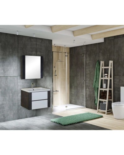 Комплект мебели белый глянец/ателье темный 70 см Onika Стоун 107045 + UM-COM70/1 + 207034