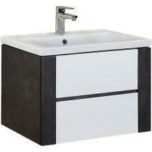 Комплект мебели белый глянец/ателье темный 70 см Onika Стоун 107045 + UM-COM70/1 + 207034