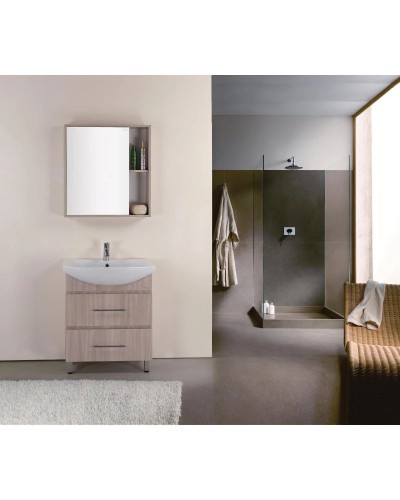 Комплект мебели ясень шимо светлый 71,5 см Onika Дельта 107032 + 1WH207776 + 207020