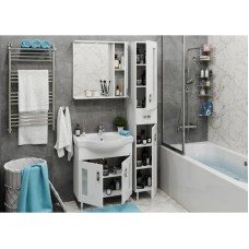 Комплект мебели белый глянец 70 см Onika Кристалл 107024 + UM-ERI70/1 + 206706