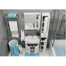 Комплект мебели белый глянец 70 см Onika Кристалл 107024 + UM-ERI70/1 + 206706