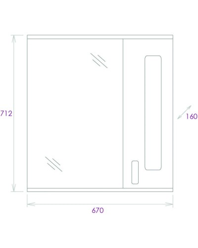 Комплект мебели белый глянец 70 см Onika Кристалл 107024 + UM-ERI70/1 + 206706