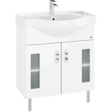 Комплект мебели белый глянец 70 см Onika Кристалл 107024 + UM-ERI70/1 + 206706