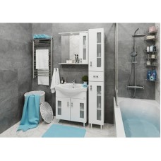 Комплект мебели белый глянец 70 см Onika Кристалл 107024 + UM-ERI70/1 + 206706