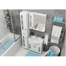 Комплект мебели белый глянец 70 см Onika Кристалл 107024 + UM-ERI70/1 + 206705