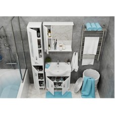 Комплект мебели белый глянец 70 см Onika Кристалл 107024 + UM-ERI70/1 + 206705