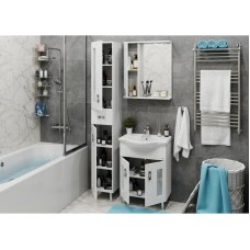 Комплект мебели белый глянец 66 см Onika Кристалл 106545 + 1WH109651 + 206705