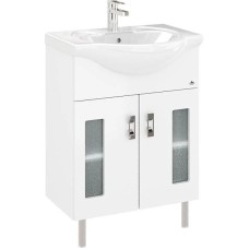 Комплект мебели белый глянец 66 см Onika Кристалл 106545 + 1WH109651 + 206706