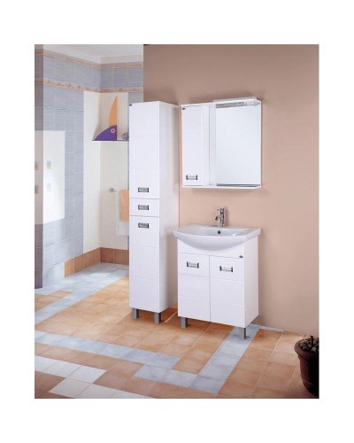 Комплект мебели белый глянец 65 см Onika Балтика 106529 + 1WH207775 + 206701