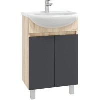 Комплект мебели дуб сонома/серый матовый 61,5 см Onika Милтон 106147 + 4620008192772 + 206070