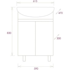 Комплект мебели белый глянец 61,5 см Onika Милтон 106146 + 4620008192772 + 205843