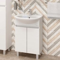 Комплект мебели белый глянец 61,5 см Onika Милтон 106146 + 4620008192772 + 205843