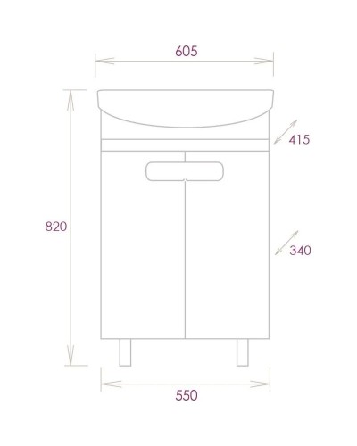 Комплект мебели белый глянец/кастелло 60,5 см Onika Харпер 106143 + UM-CAR60/1 + 205849
