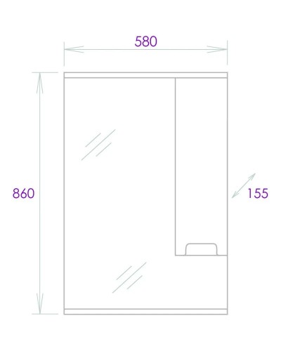 Комплект мебели белый глянец/кастелло 60,5 см Onika Харпер 106143 + UM-CAR60/1 + 205849