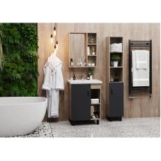 Комплект мебели дуб сонома/серый матовый 60 см Onika Легран 106141 + UM-COM60/1 + 206070