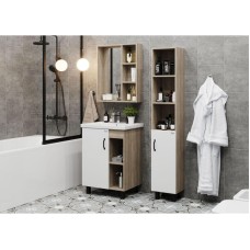 Комплект мебели дуб сонома/белый матовый 60 см Onika Легран 106140 + UM-COM60/1 + 206070