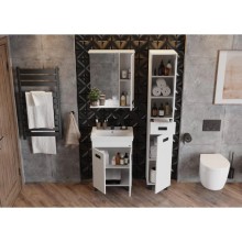 Комплект мебели белый глянец 60 см Onika Балтика 106139 + 1WH302082 + 205846