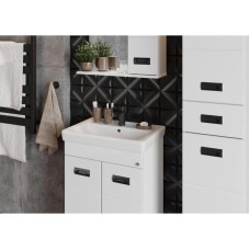 Комплект мебели белый глянец 60 см Onika Балтика 106139 + 1WH302082 + 205846