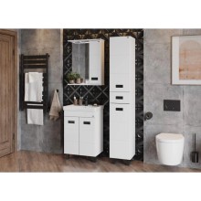 Комплект мебели белый глянец 60 см Onika Балтика 106139 + 1WH302082 + 205846