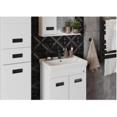 Комплект мебели белый глянец 60 см Onika Балтика 106139 + 1WH302082 + 205848