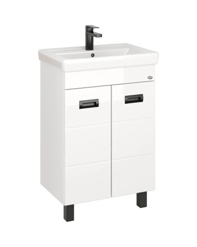 Комплект мебели белый глянец 60 см Onika Балтика 106139 + 1WH302082 + 205848